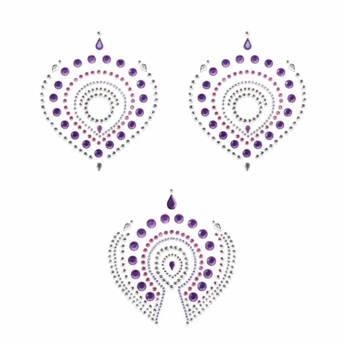 ENT Vibrators Bijoux Flamboyant Pasties PurplePink