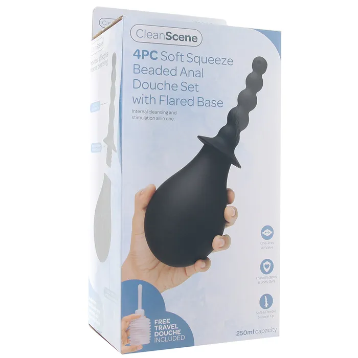 Anal Clean Scene Beaded Silicone Anal Douche Set XGen Anal Clean Scene Beaded Silicone Anal Douche Set XGen