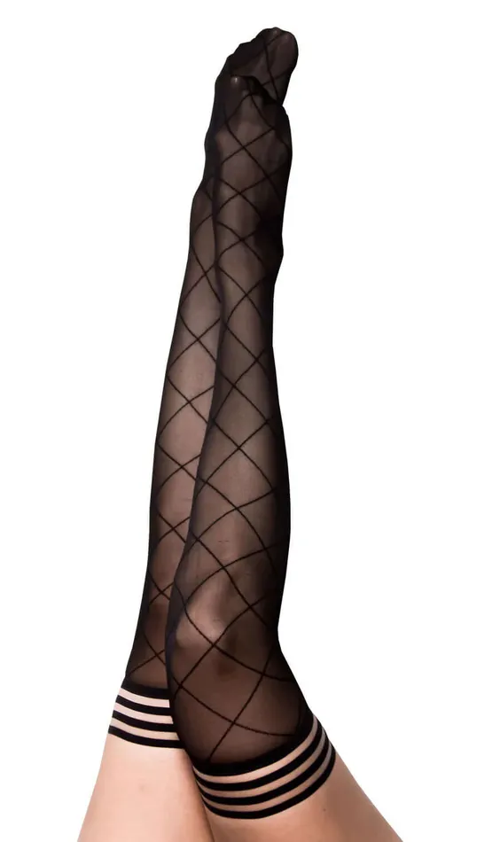 Anna Diamond Thigh High Size C Black Kixies Anal