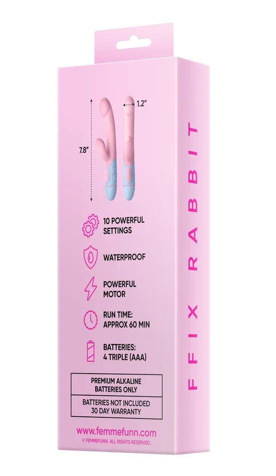 Femme Funn Vibrators Ffix Rabbit Light Pink Femme Funn Vibrators Ffix Rabbit Light Pink