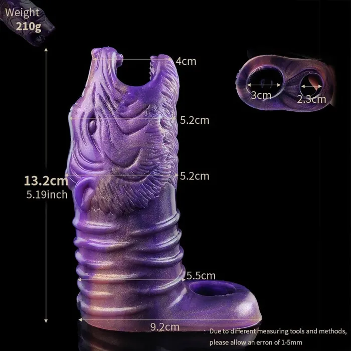 Male Sex Toys DirtyToyz Gorg Wolf Head Penis Sleeve Hollow Cock Extender