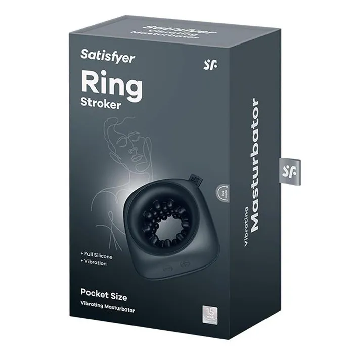 Satisfyer Ring Stroker Black Male Sex Toys