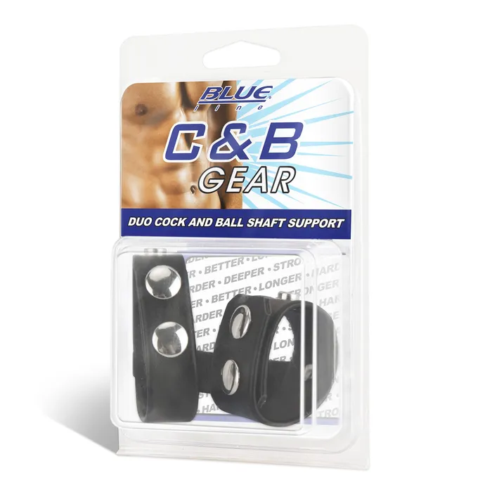 Duo Cock Ball Shaft Support Blue Line Men Male Sex Toys