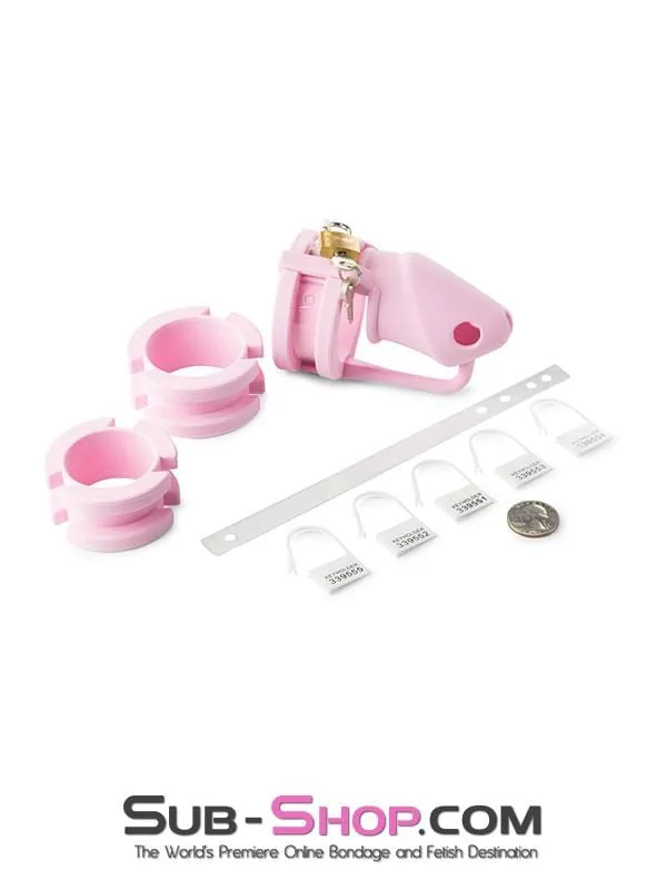 HSY 3795HS Pink Silicone Sissy Cock Trap Cock Cage Chastity MEGA Deal Male Sex Toys